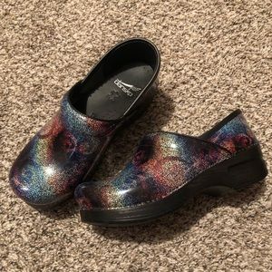 Dansko Multi Mosaic Clogs. Never worn. Size 37. Fits approx size women’s 7.